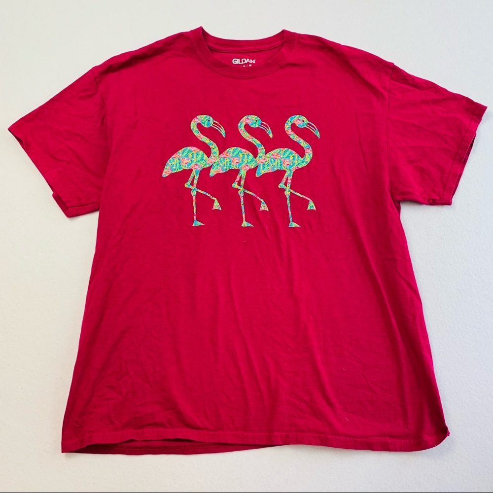 Gildan Pink Flamingo T shirt